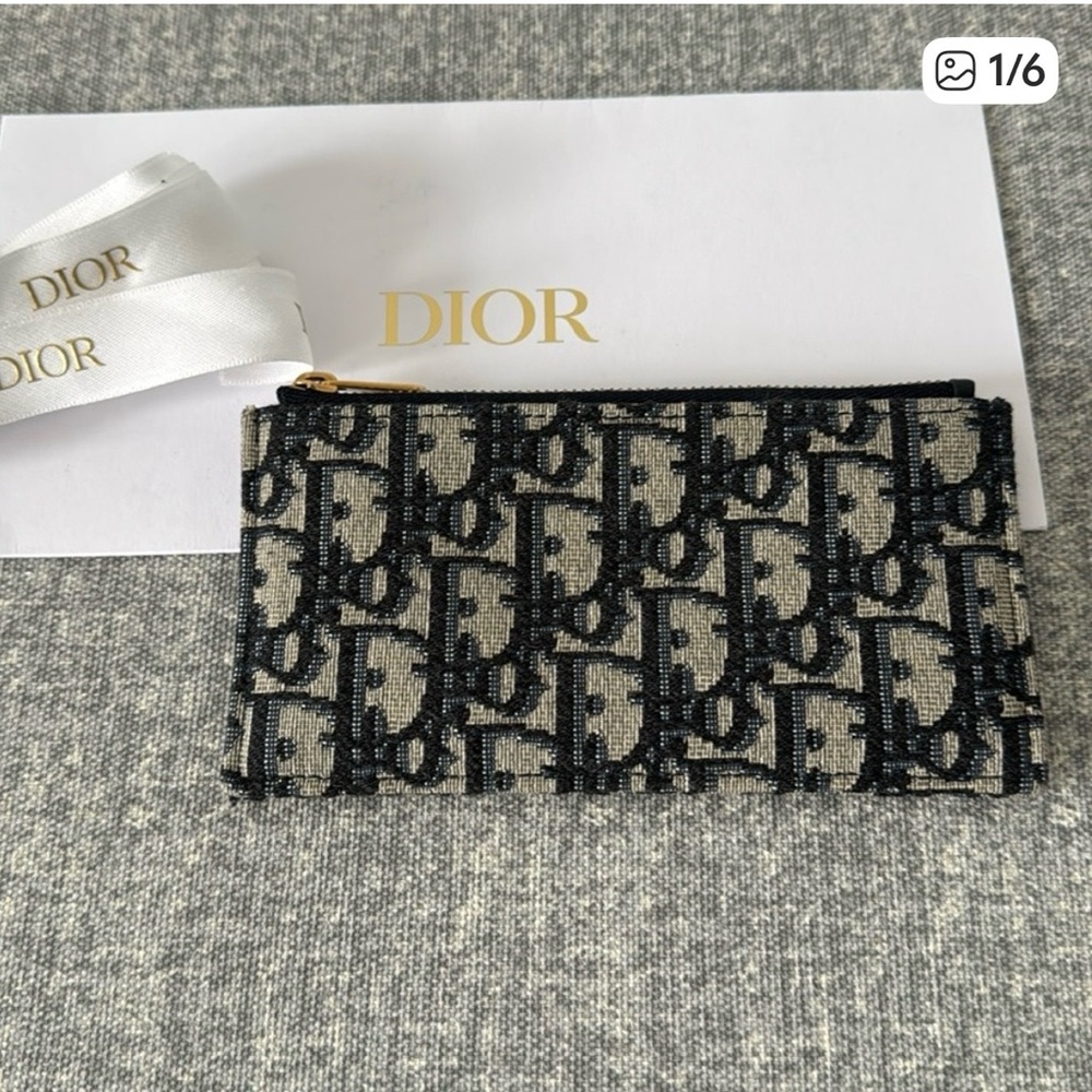 Dior Black and Cream POUCH clutch Holder 6 x 3 inches
